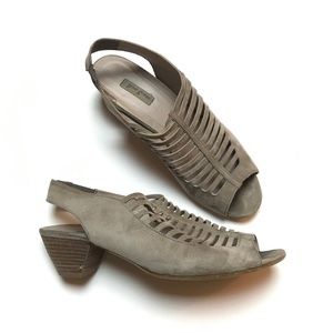 Paul Green Trisha Slingback Sandals Heels Suede